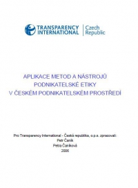 Aplikace metod a nástrojů podnikatelské etiky v české podnikatelském prostředí